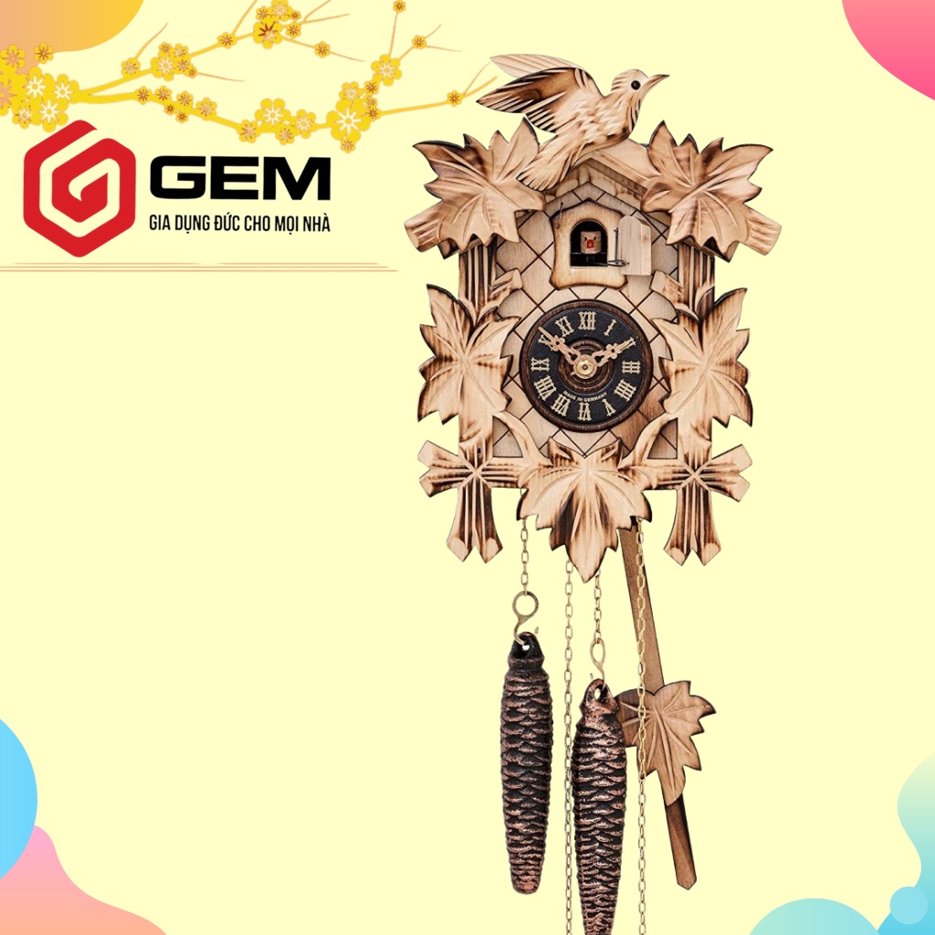 Đồng hồ treo tường CUCKOO mã 522-22Q Kuckucksuhr geschnitzt - Nhập Đức