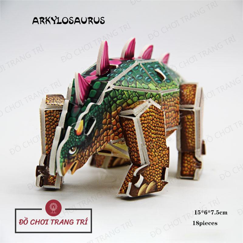 Mô hình 3D giấy tự lắp ráp - mô hình khủng long