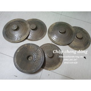 Nạo bạt bằng đồng, chập cheng đồng Việt Nam (1 cặp) ( đen nâu )