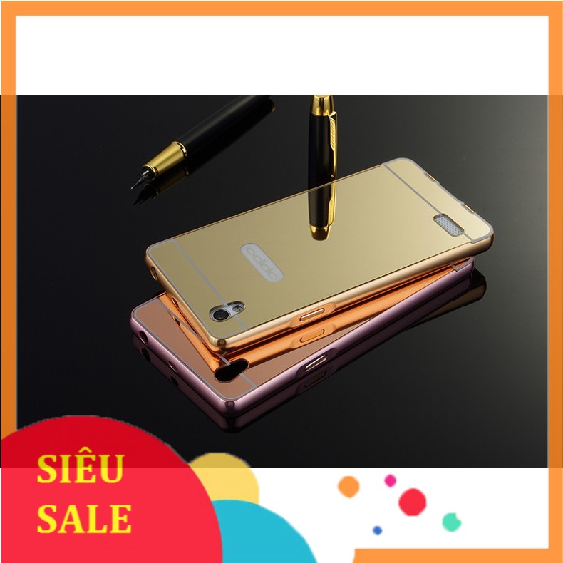 Ốp lưng OPPO Mirror 5 A51T tráng gương viền kim loại