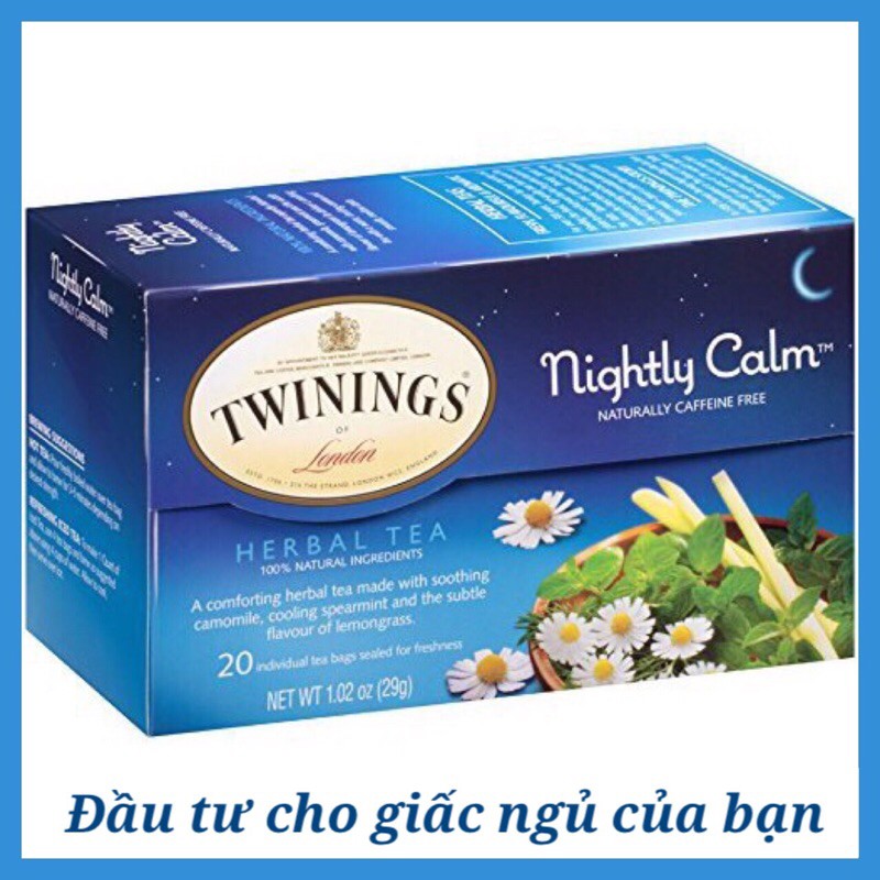 Trà Twinings ngủ ngon date 2023 - Nightly Calm (Hàng Mỹ nguyên seal)