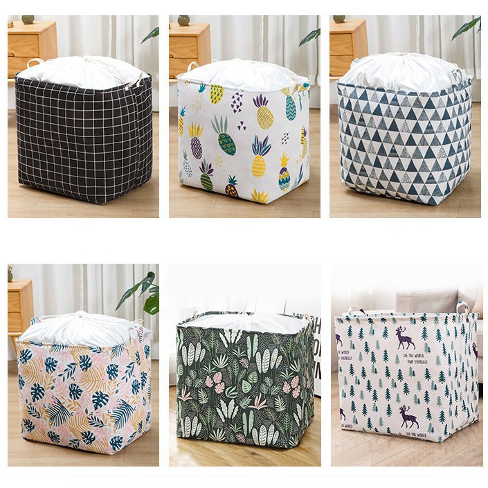 Túi Vải Đựng Chăn Màn - Giỏ Đựng Quần Áo Gấp Gọn 100L