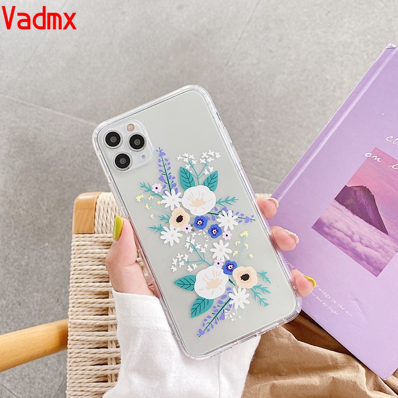 Ốp Lưng Tpu Mềm In Hình Hoa Đơn Giản Thời Trang Cho Realme 7 7i 6 Pro C15 C12 C11 5 6i 5s 5i C3 C2 A1K A12 A12E A7 A5S A3S A37