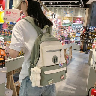 BALO TÚI VẢI DÙ SIÊU CUTE THÊU LOGO DÀNH CHO HỌC SINH SINH VIÊN NỮ PHONG CÁCH HÀN QUỐC MẪU MỚI XMY06138117