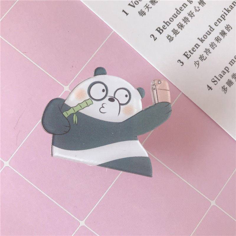 ⭐ iLado ⭐ 【3 PCS】 Kẹp tài liệu mini Kẹp Bướm kẹp nhựa kẹp kim loại Văn phòng phẩm We Barebears Học Sinh kẹp giấy đồ dùng học tập Acrylic Tiện Dụng Cho Học Sinh cho trường học văn phòng dễ thương