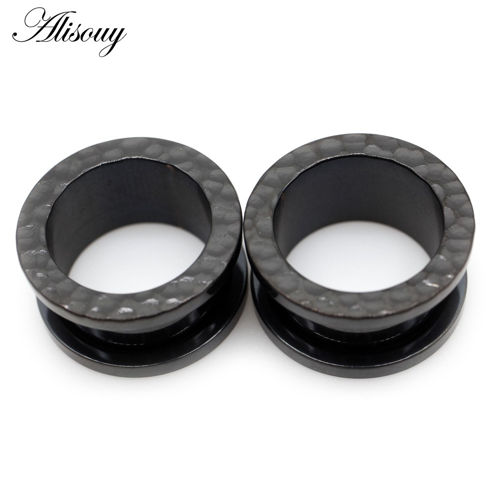 Alisouy Set 2 Khuyên Nong Tai Hình Nhịp Tim Bằng Thép Không Gỉ