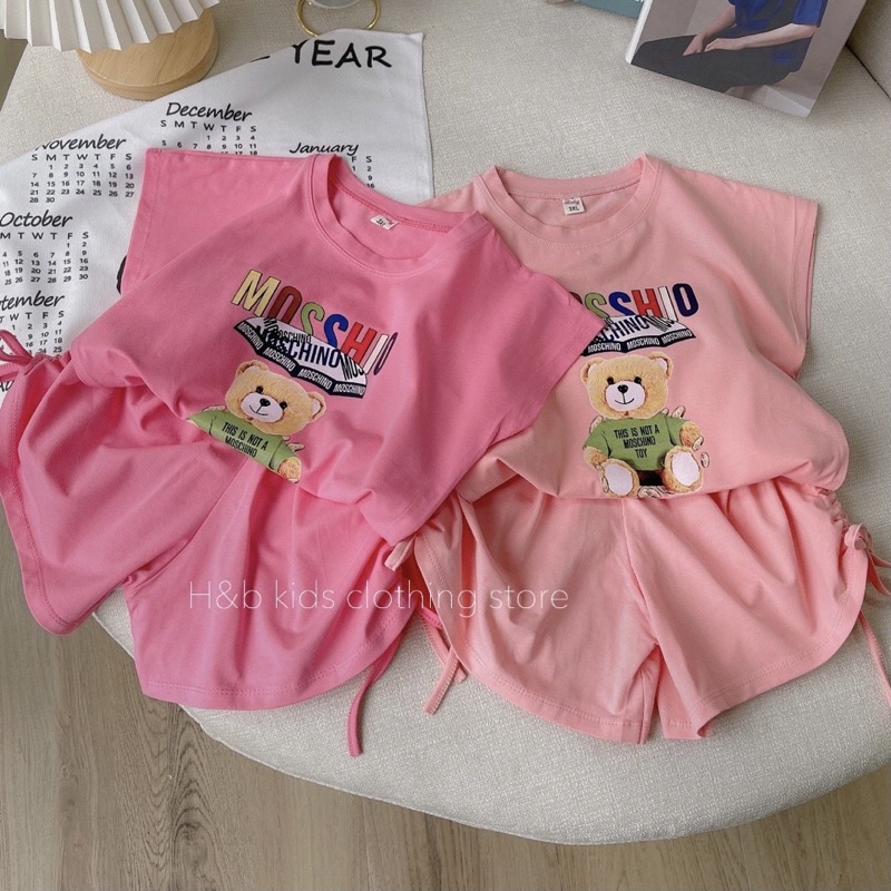 Bộ cộc tay Bé gái size đại❤️M0034❤️ Bộ quần áo bé gái từ 17-30kg, chất cotton 4 chiều mềm mịn thấm hút mồ hôi tốt