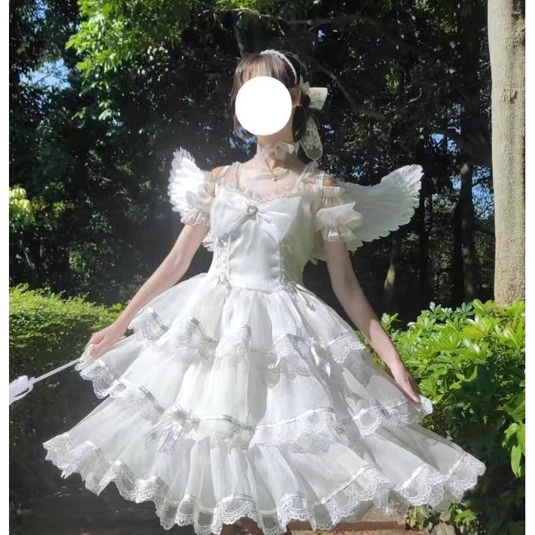 Váy đầm lolita trắng thiên thần