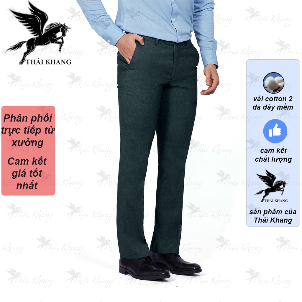 Quần tây nam công sở big size vải dày mềm không ra màu loại quần tây nam ống suông form slimfit QT3