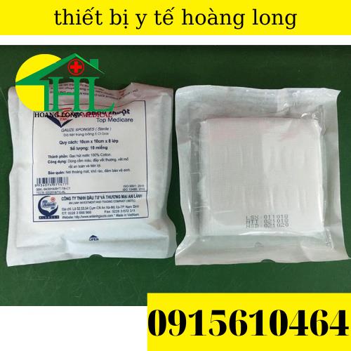 Combo 10 gói gạc phẫu thuật vô trùng AN LÀNH các cỡ