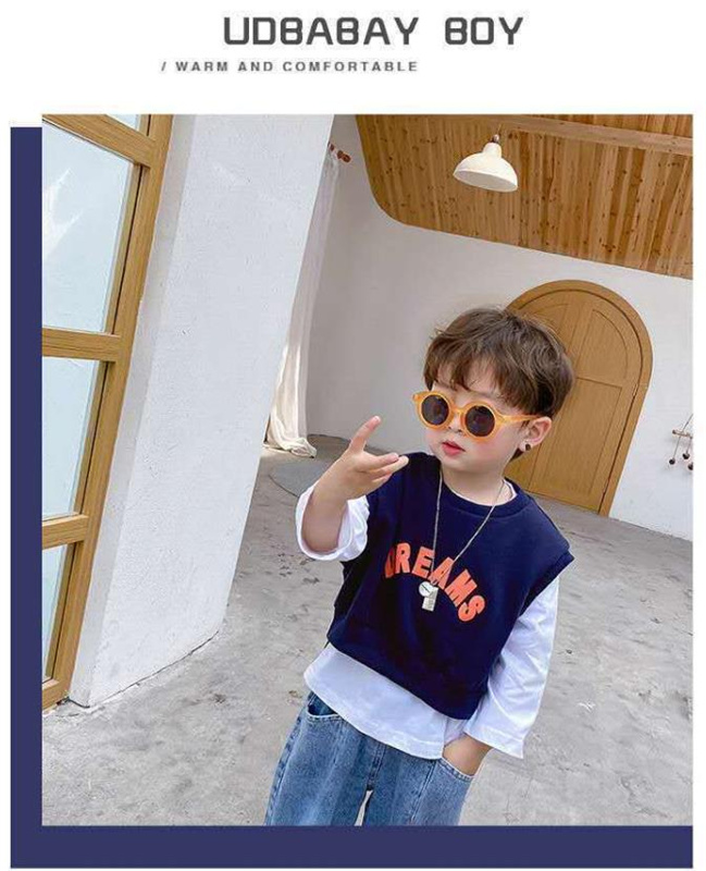 Bộ 2 Món Áo Sweater + Áo Sơ Mi Kiểu Hàn Quốc Thời Trang Cho Bé Trai