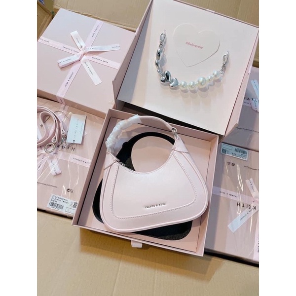 Túi Cầm Tay Nữ  Kèm Giây Ngọc Fullbox. Túi Đeo Chéo Nữ