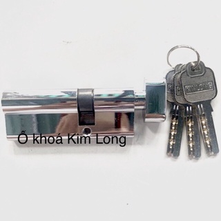 Ruột khoá tay gạt KinLong dài 80mm rộng 32mm 1 đầu tay vặn