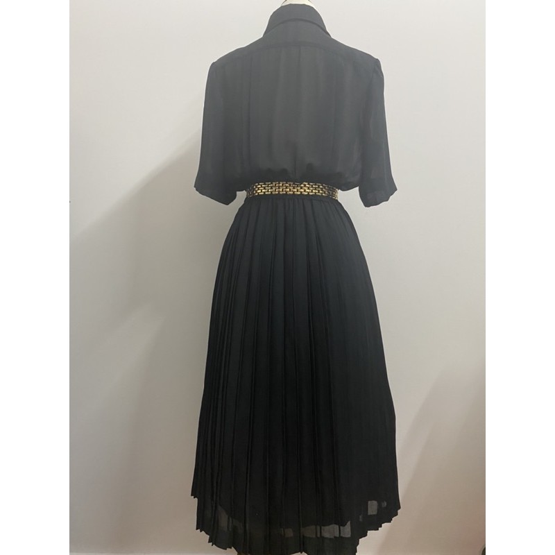 Đầm Vintage Nhật xếp li đôi