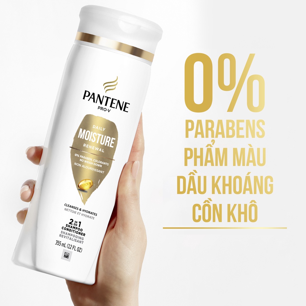 Dầu Gội & Xả 2in1 Pantene Mỹ nhiều mùi hương 375ml:Classic Clean