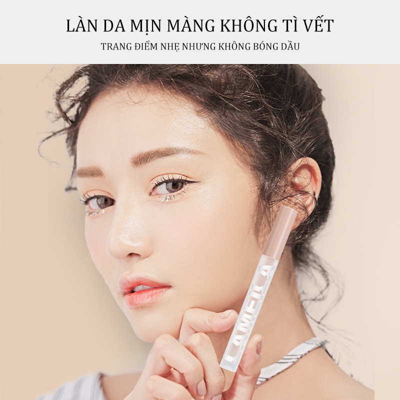 [Hàng mới về] Kem che khuyết điểm Lameila gồm Bút kem che khuyết điểm 3g sáng bóng dưỡng ẩm kiềm dầu trang điểm lâu trôi