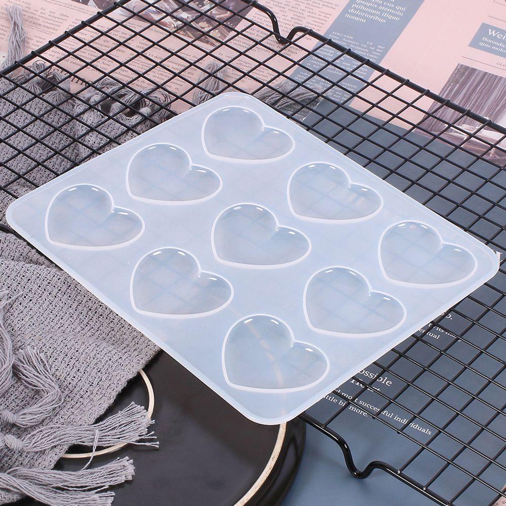 SUYO Khuôn Silicone 9 Ngăn Tạo Hình Trái Tim Làm Trang Sức Thủ Công