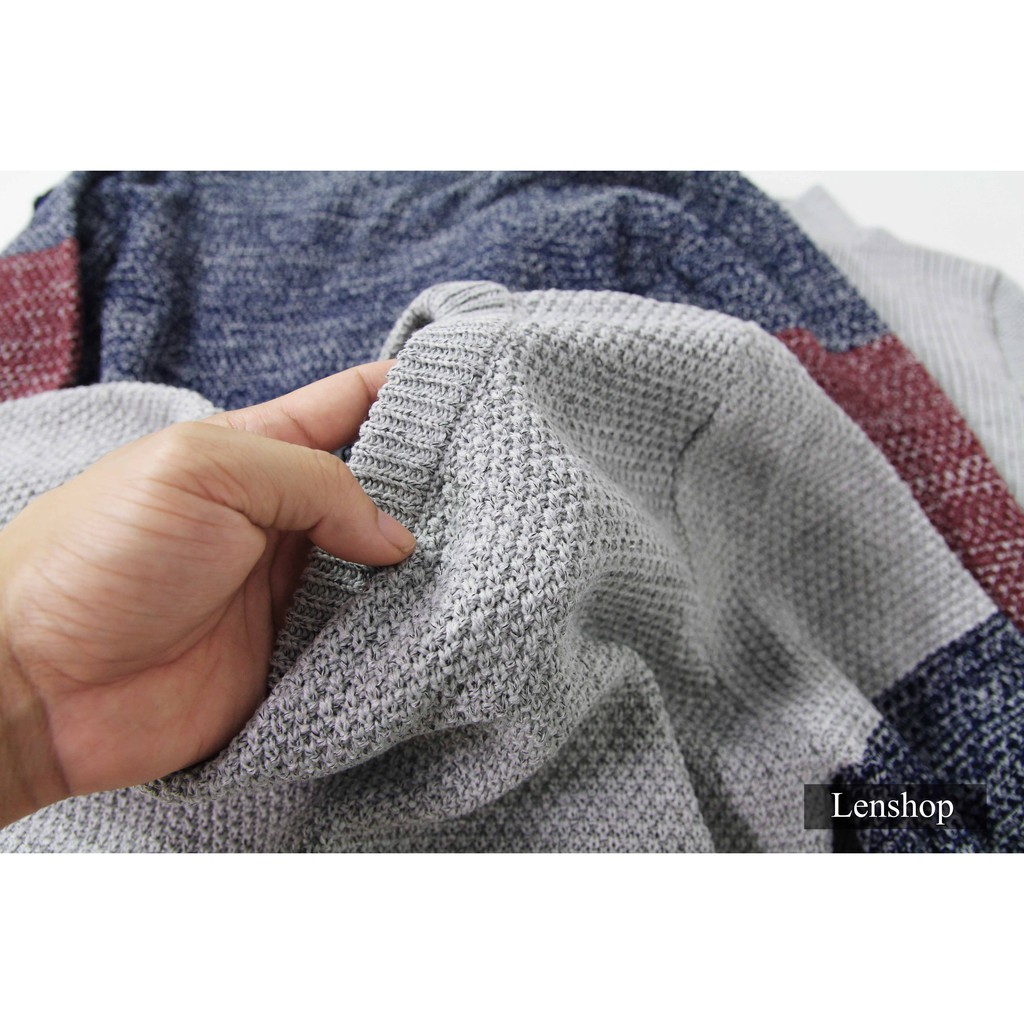 Áo Len Nam Faviti Dài Tay Cổ Tròn Hạt Gạo Cao Cấp Dày Dặn Phối Tay Thời Trang Unisex Phong Cách Ulzzang Hàn Quốc AL70
