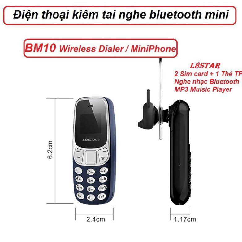 Điện thoại mini L8STAR 3310 2 sim 2 sóng đảm bảo đúng hình 100%, BH 6 tháng,1 đổi 1 trong vòng 7 ngày