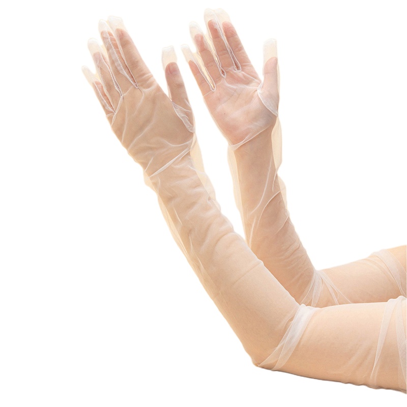 Găng Tay Lưới Xuyên Thấu Co Giãn Thời Trang Cho Nữ
