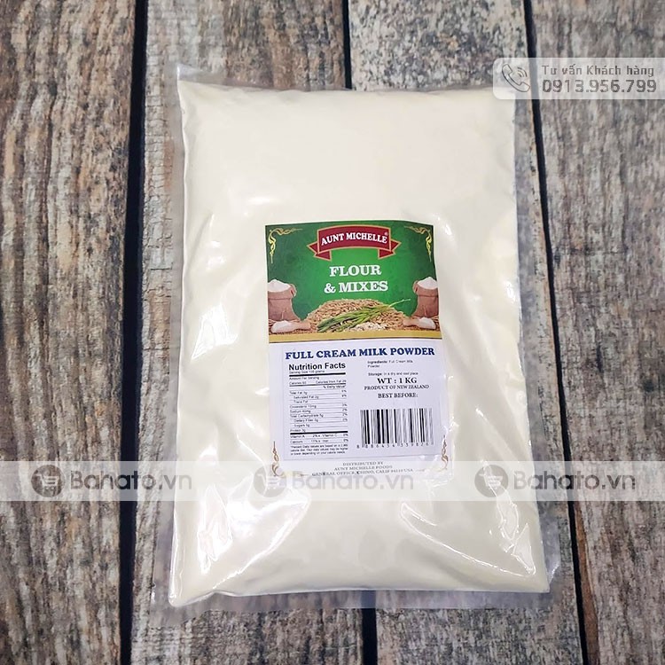 Full cream milk powder - Sữa bột nguyên kem Aunt Michelle gói 1kg