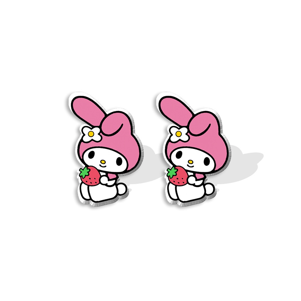 SANRIO Khuyên Tai Dạng Móc Họa Tiết Hoạt Hình Melody Kuromi Bằng Acrylic Dễ Phối Đồ