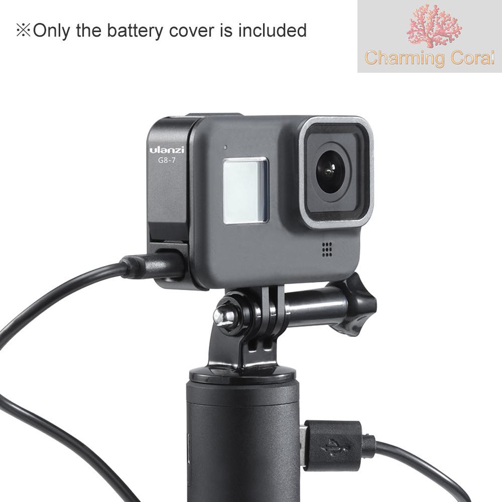 CTOY ulanzi G8-7 Action Camera Battery Cover Lid Removeable Type-C Charging Port Adapter Aluminum Alloy Compatible with GoPro Hero Black 8 | BigBuy360 - bigbuy360.vn