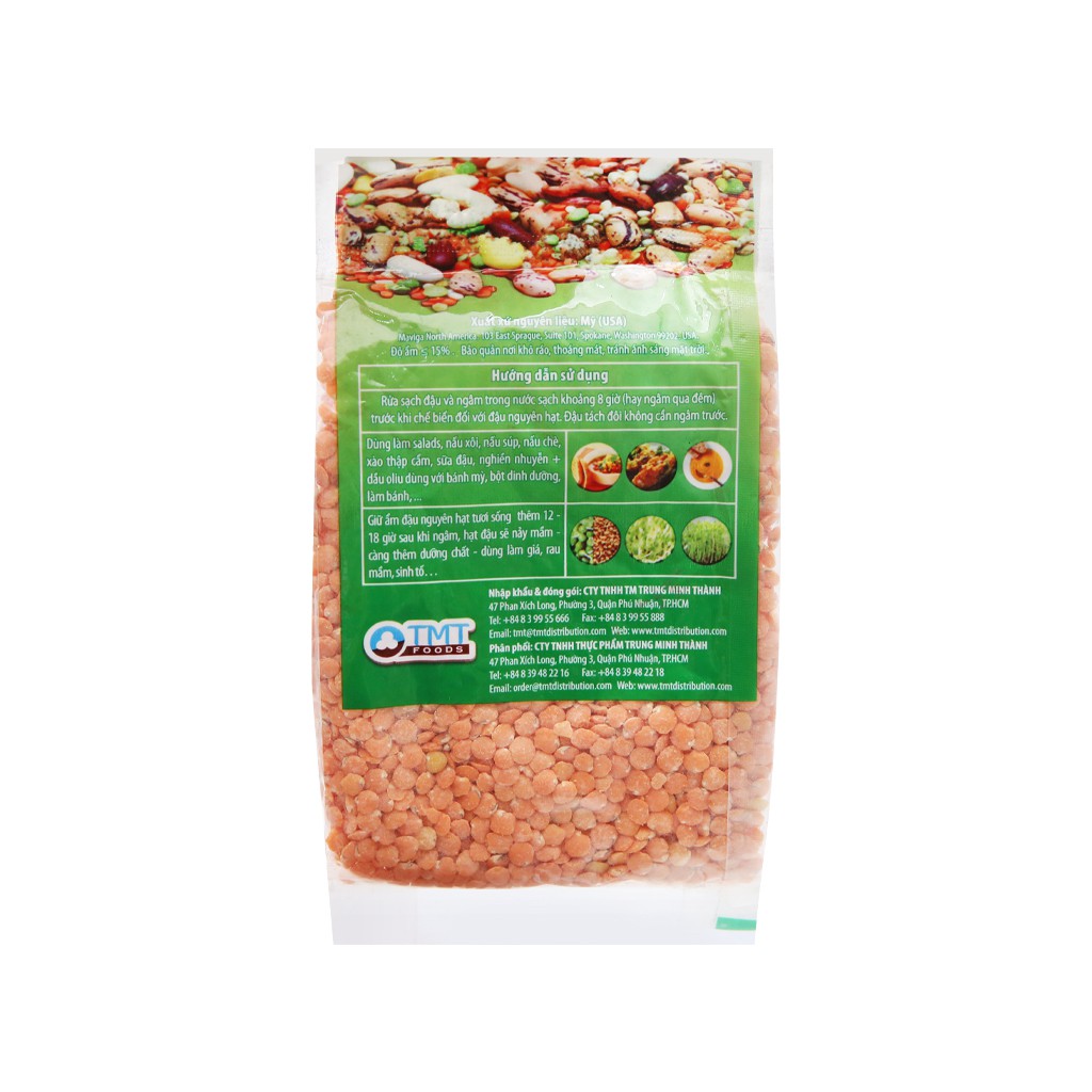 Đậu lăng đỏ tách đôi TMT Foods 250g