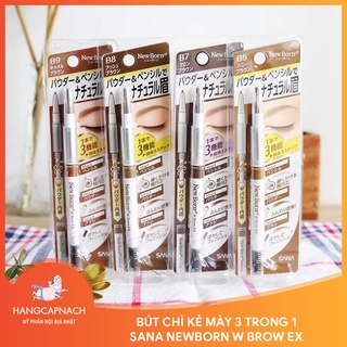 Chì kẻ mày SANA NEWBORN W BROW EX 3 trong 1