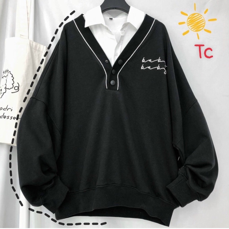 Áo SWEATER BaBy Chất Nỉ Ngoại UNISEX | BigBuy360 - bigbuy360.vn