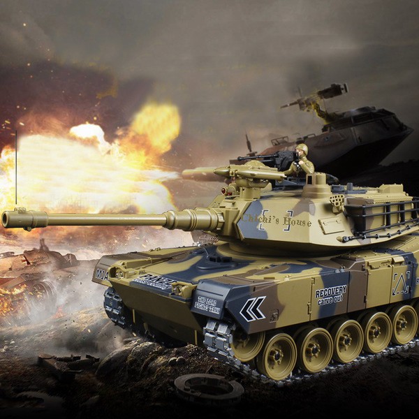 Đồ chơi xe tăng điều khiển chạy xích kim loại M1A2