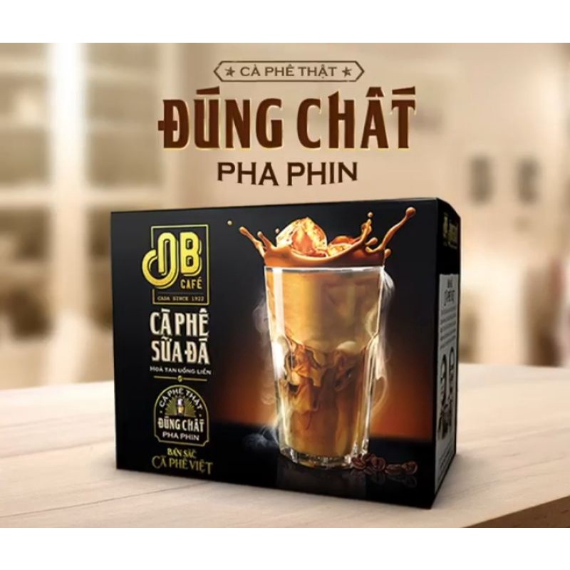 ÔNG BẦU - Cà phê sữa đá Hoà Tan Ông Bầu hộp 240gr/10 gói