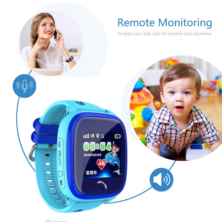 Đồng hồ định vị trẻ em GPS chống nước Wonlex GW400S Đen