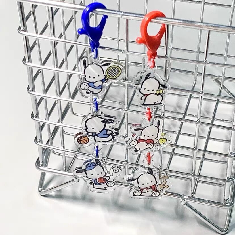 Móc Khóa Hình Chú Chó Pacha Hai Mặt Bằng Acrylic Dễ Thương Sáng Tạo