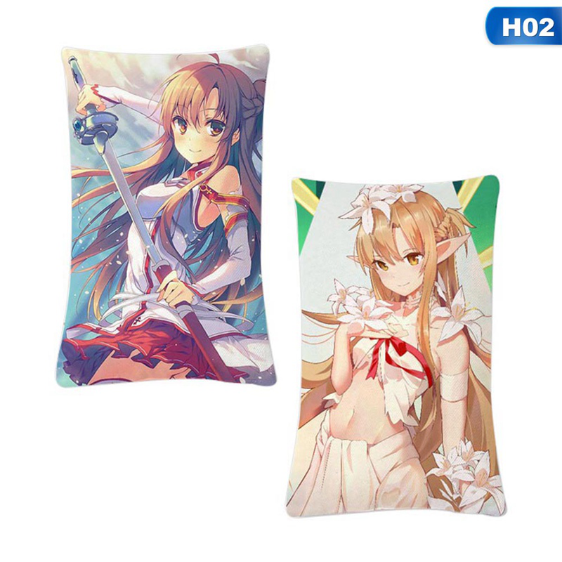 Vỏ Gối Vuông 40x60cm In Hình Nhân Vật Anime Độc Đáo