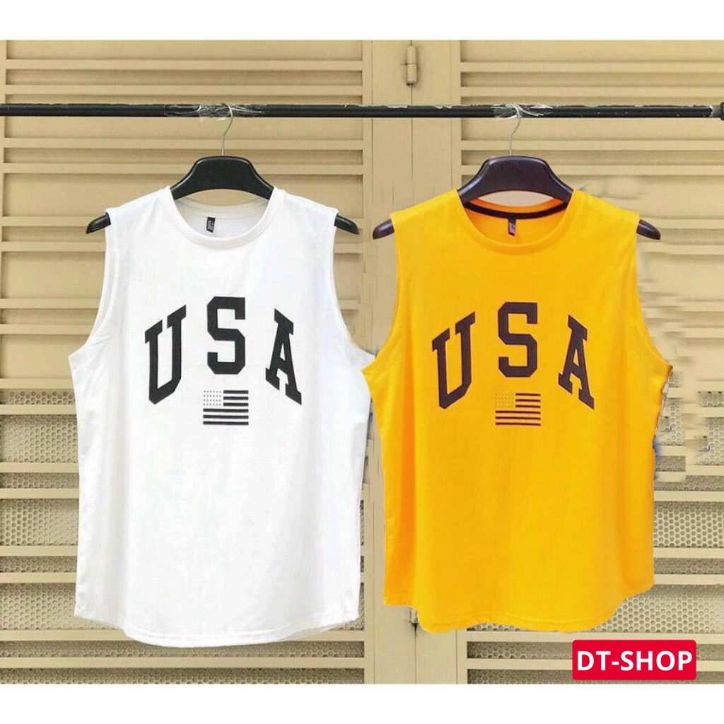 Bộ thể thao nam mặc nhà sát nách USA cao cấp ,chất liệu thun lưới mè siêu mát ,năng động, thời trang 2023