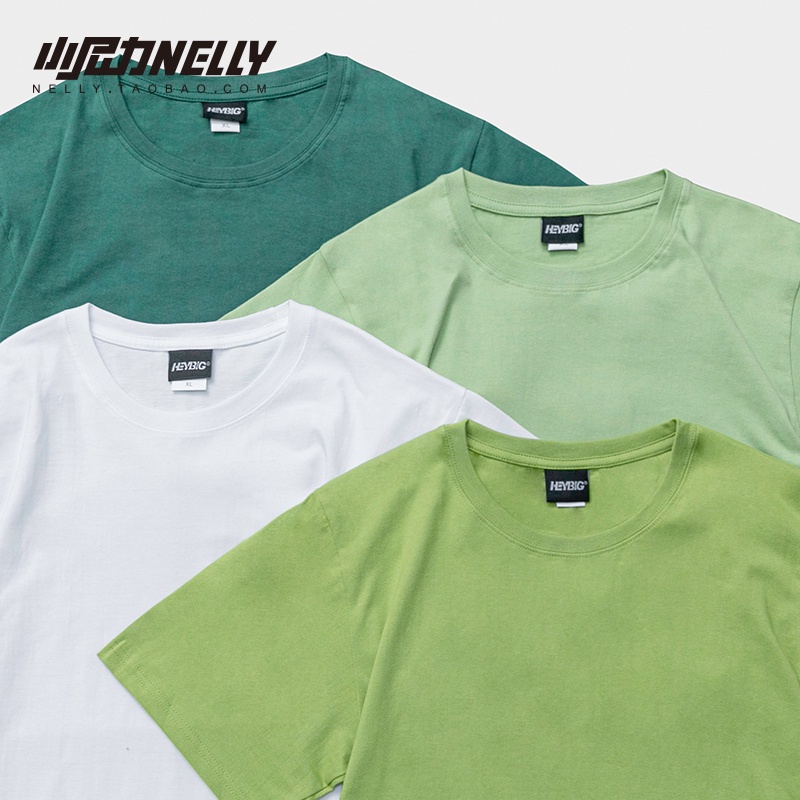 Áo phông Nelly Heybig ngắn tay trơn màu xanh bơ