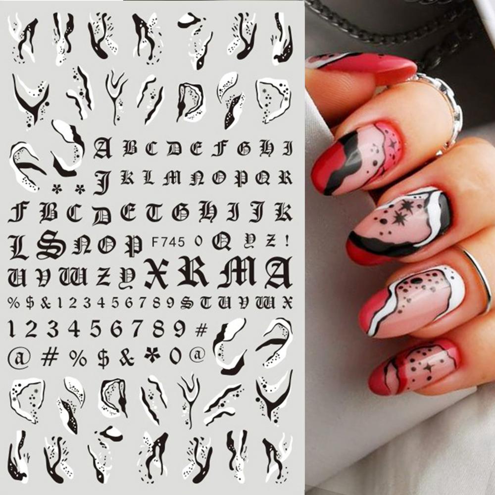 Hình Dán Trang Trí Móng Tay Họa Tiết Bướm 3D Đơn Giản