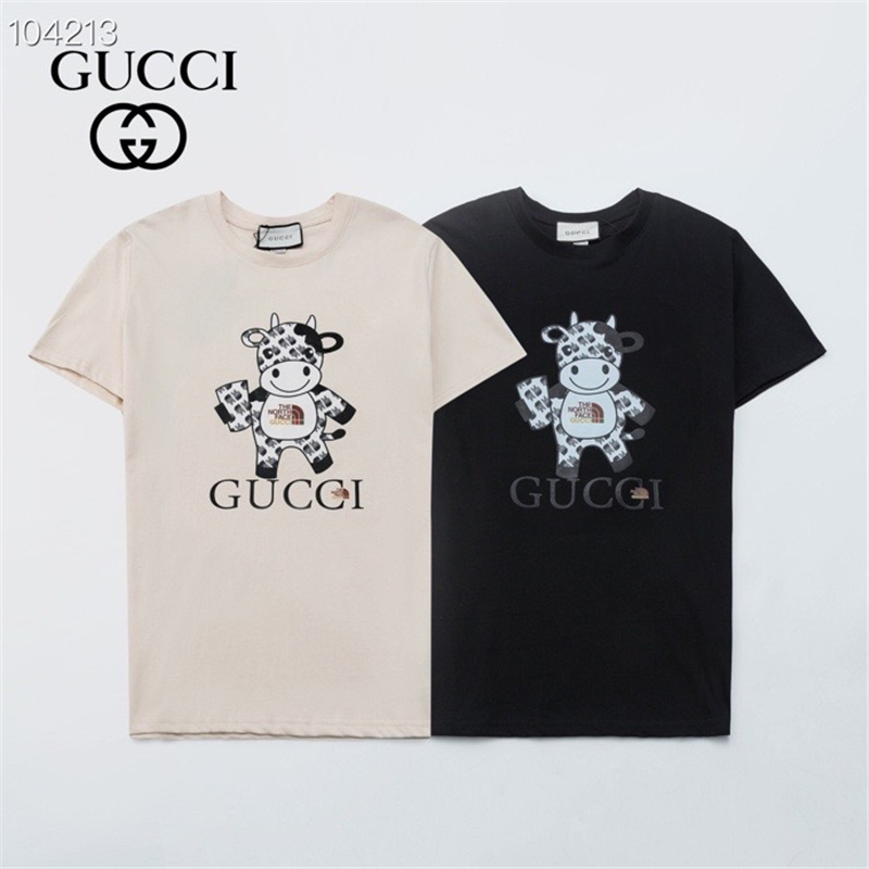 GUCCI Doraemon Fashion casual round neck cotton couple short-sleeved T-shirt 5832#