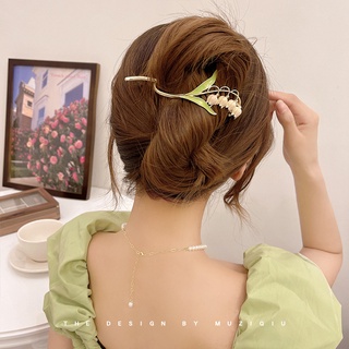Kẹp tóc tám cánh hoa lily tươi tắn thời trang ngọt ngào dòng mori