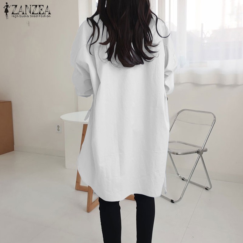ZANZEA Áo Sơ Mi ZANZEA Tay Dài Thời Trang Nữ