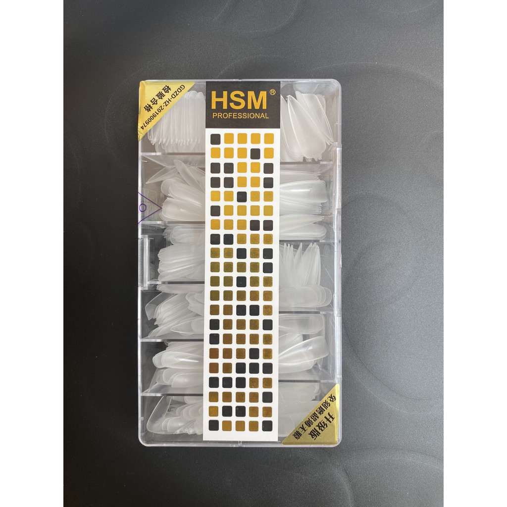 Móng úp tay , móng HSM nhám 500 móng form nhọn, vuông, bầu, thang