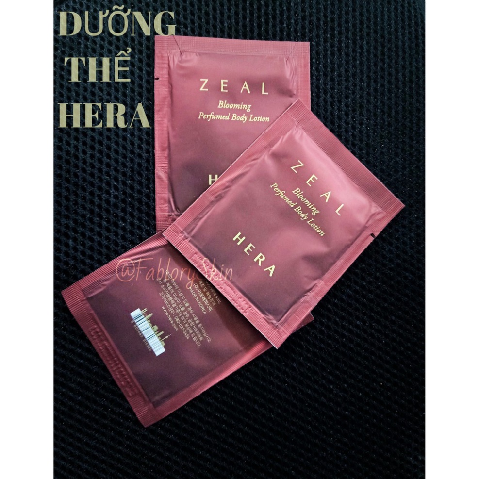 [4ml] Gói sample kem dưỡng trắng hương nước hoa Hera Zeal Blooming Perfumed Body Lotion 4ml giúp làm trắng toàn thân