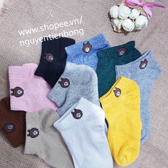 Sỉ 10 đôi tất gấu brown/vớ gấu brown | BigBuy360 - bigbuy360.vn