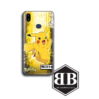 Ốp lưng kính cường lực SAMSUNG A01 / A11 / A10 M10 / A10S in hình pikachu