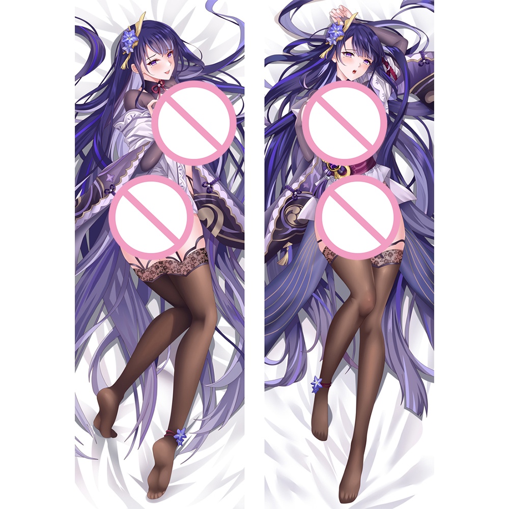 Vỏ Gối Ôm In Hình Nhân Vật Anime Genshin Va Chạm Raiden Shogun Beelzebul Dakimakura