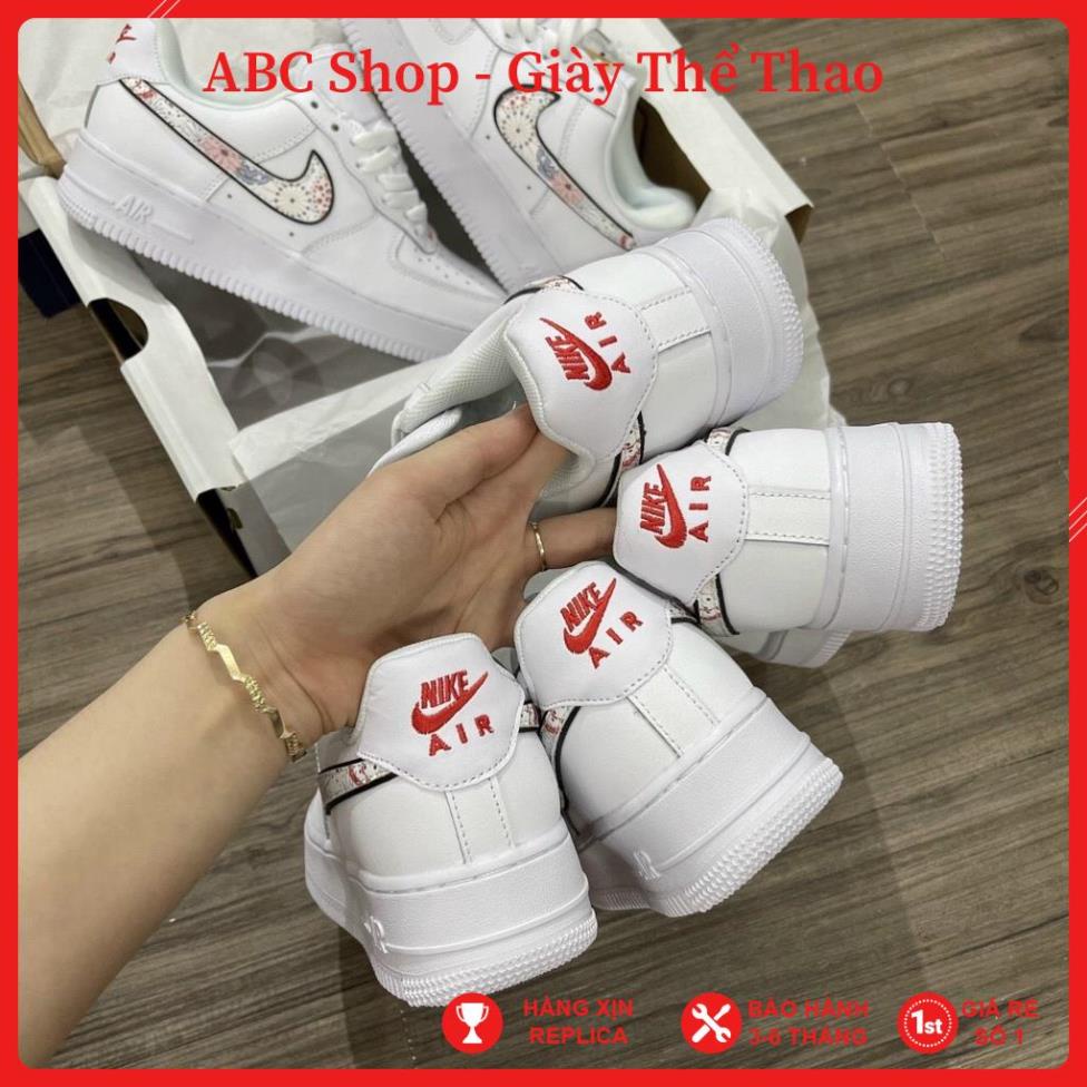 [FreeShip+ Hàng Xịn] Giày Air Force 1 trắng vạch ánh kim, Giày Thể Thao AF1 trắng móc kim tuyến hàng 11