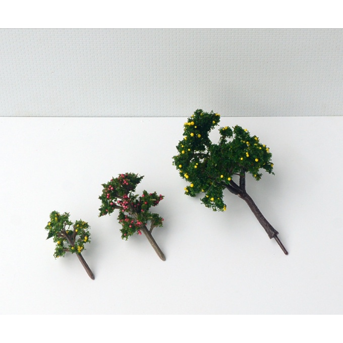 Mẫu mô hình cây ăn quả cao 5.5-7-12cm trang trí sa bàn, tiểu cảnh, terrarium, DIY