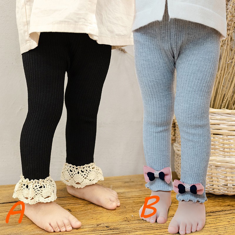 Quần Legging thiết kế phối ren thời trang cho bé gái dễ thương