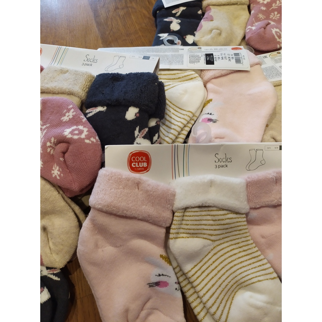 Set 3 đôi tất xù xuất dư cho bé 0-2Y